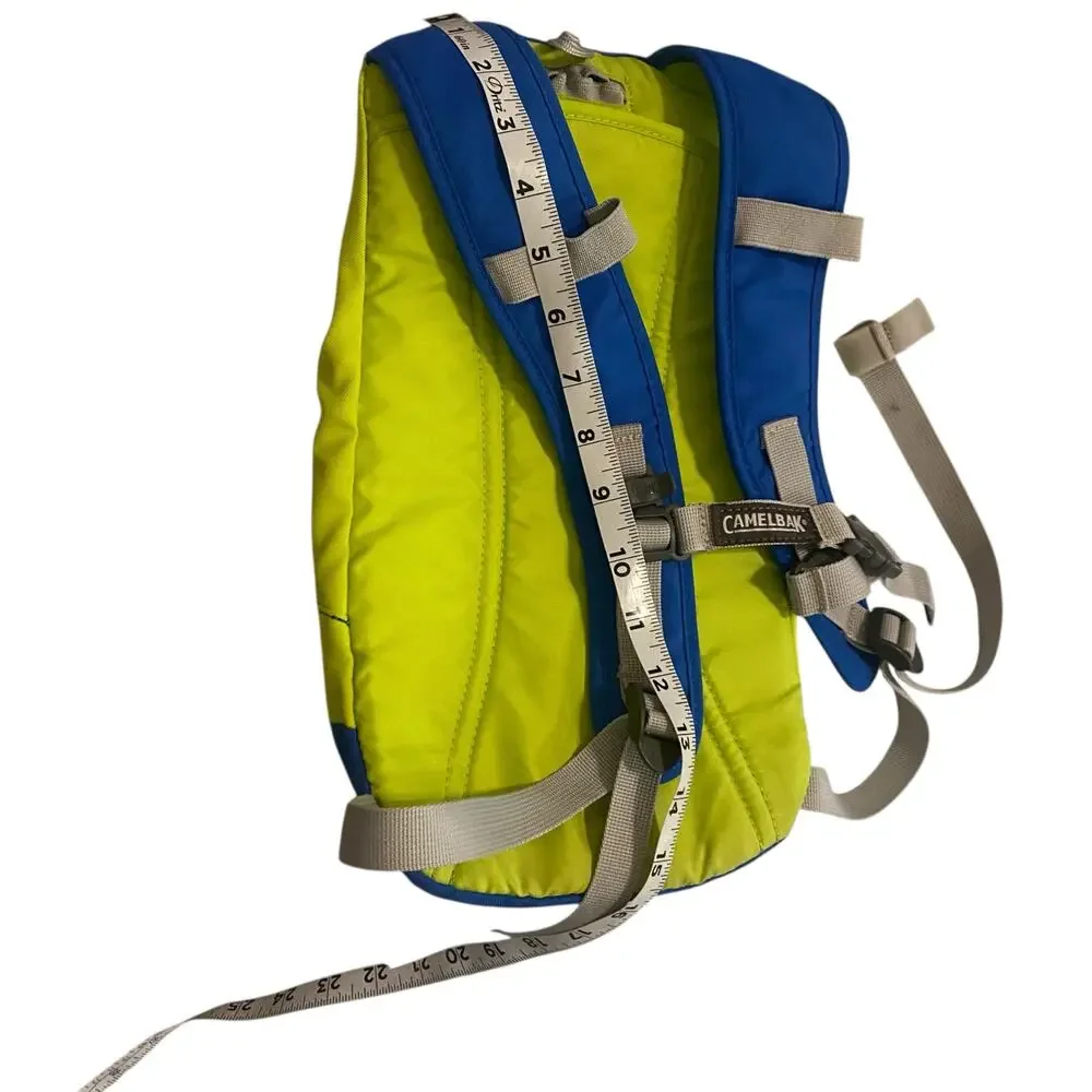 CamelBak Children's Kicker Hydration Backpack in blue and Lime Green High Vis